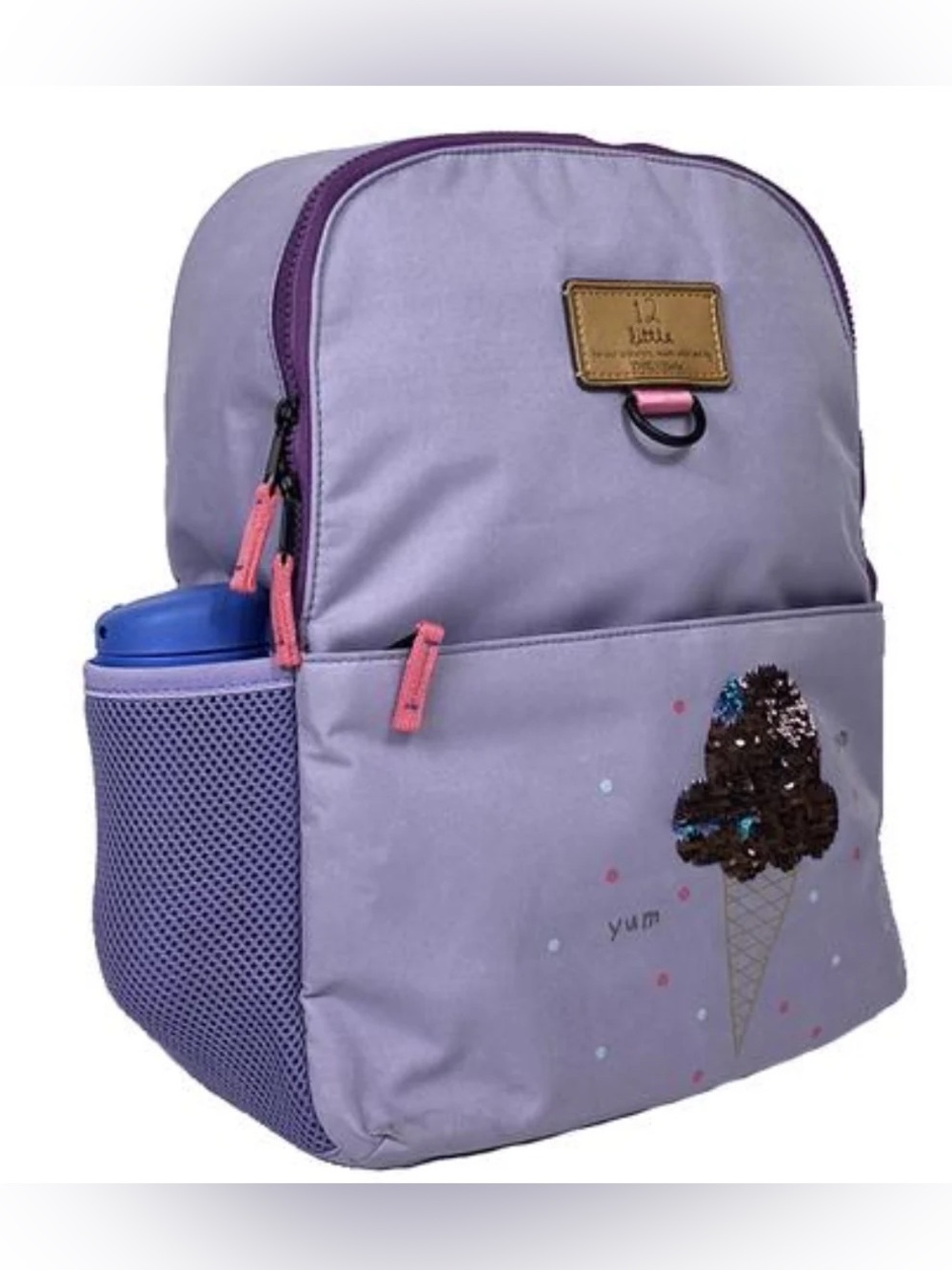 TwelveLittle Kids Lavender Sequin Ice Cream Backpack.